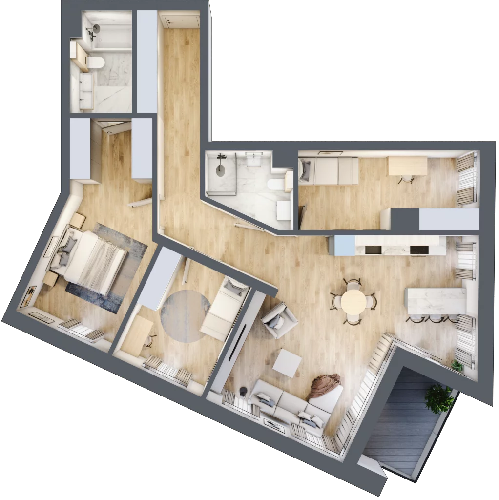 4 pokoje, mieszkanie 98,01 m², piętro 5, oferta nr A.52, Dolna Górna Wilda, Poznań, Wilda, Wilda, ul. Górna Wilda