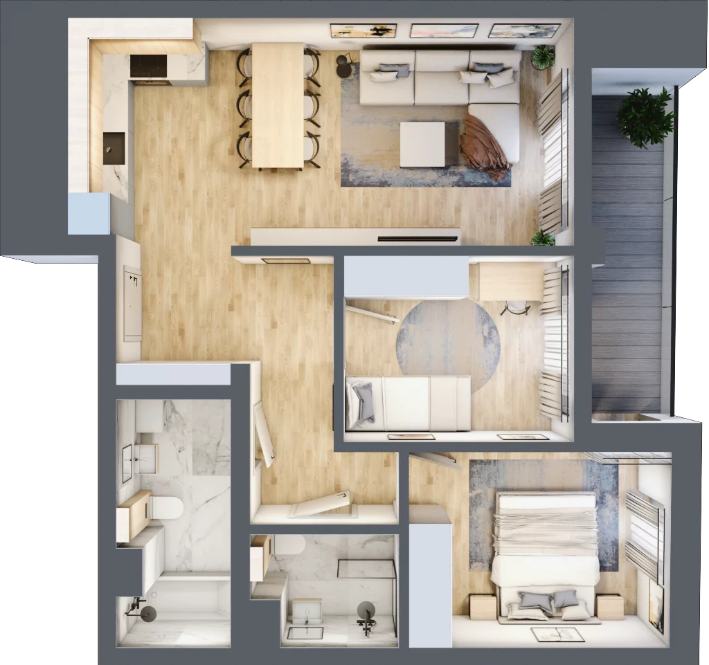 3 pokoje, mieszkanie 61,40 m², piętro 5, oferta nr A.53, Dolna Górna Wilda, Poznań, Wilda, Wilda, ul. Górna Wilda