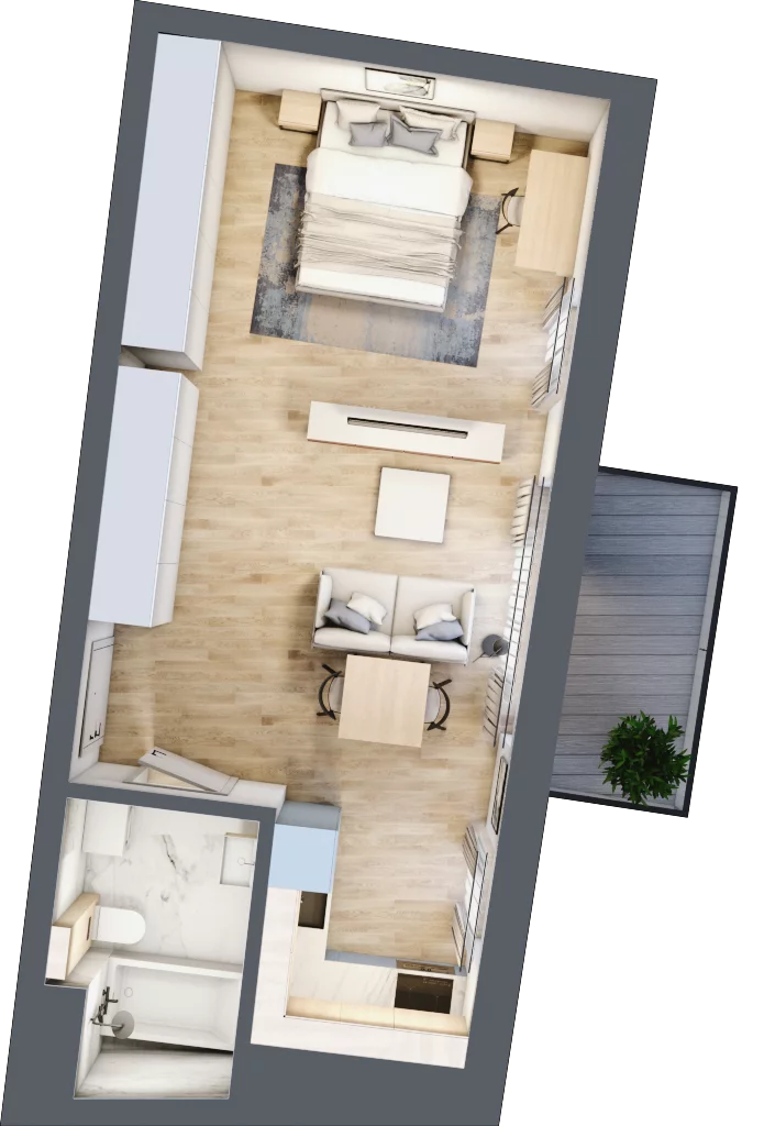 1 pokój, apartament 39,31 m², piętro 1, oferta nr B.13, Dolna Górna Wilda, Poznań, Wilda, Wilda, ul. Górna Wilda