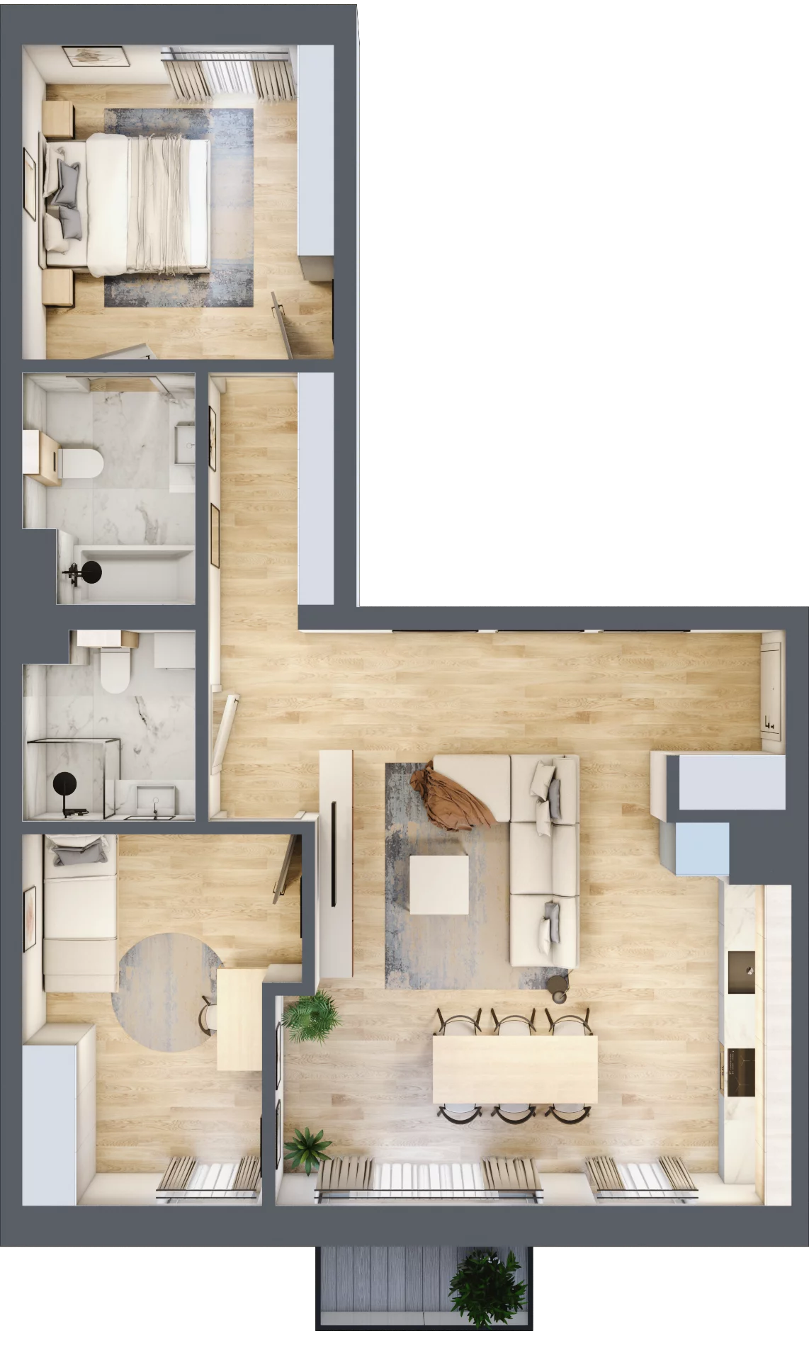 3 pokoje, mieszkanie 75,75 m², piętro 2, oferta nr C.26, Dolna Górna Wilda, Poznań, Wilda, Wilda, ul. Górna Wilda