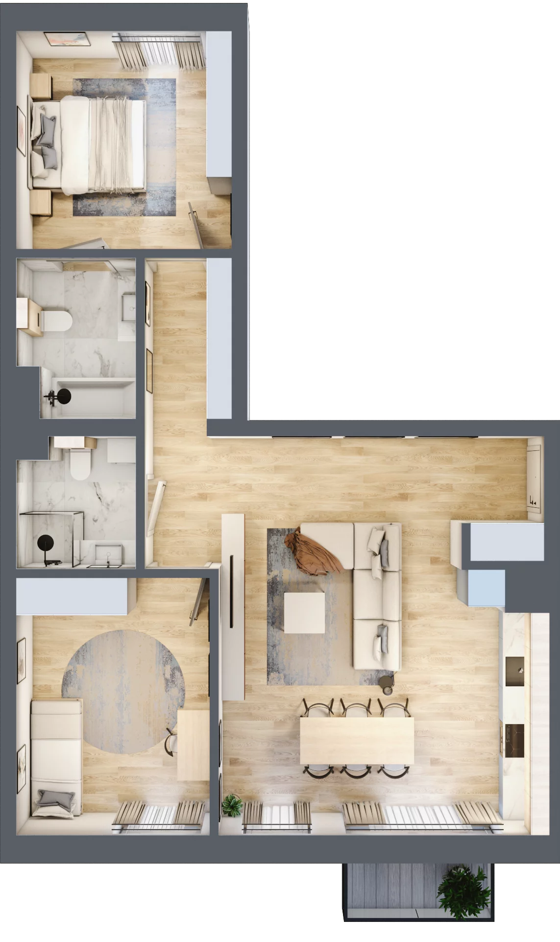3 pokoje, apartament 75,83 m², piętro 3, oferta nr C.36, Dolna Górna Wilda, Poznań, Wilda, Wilda, ul. Górna Wilda