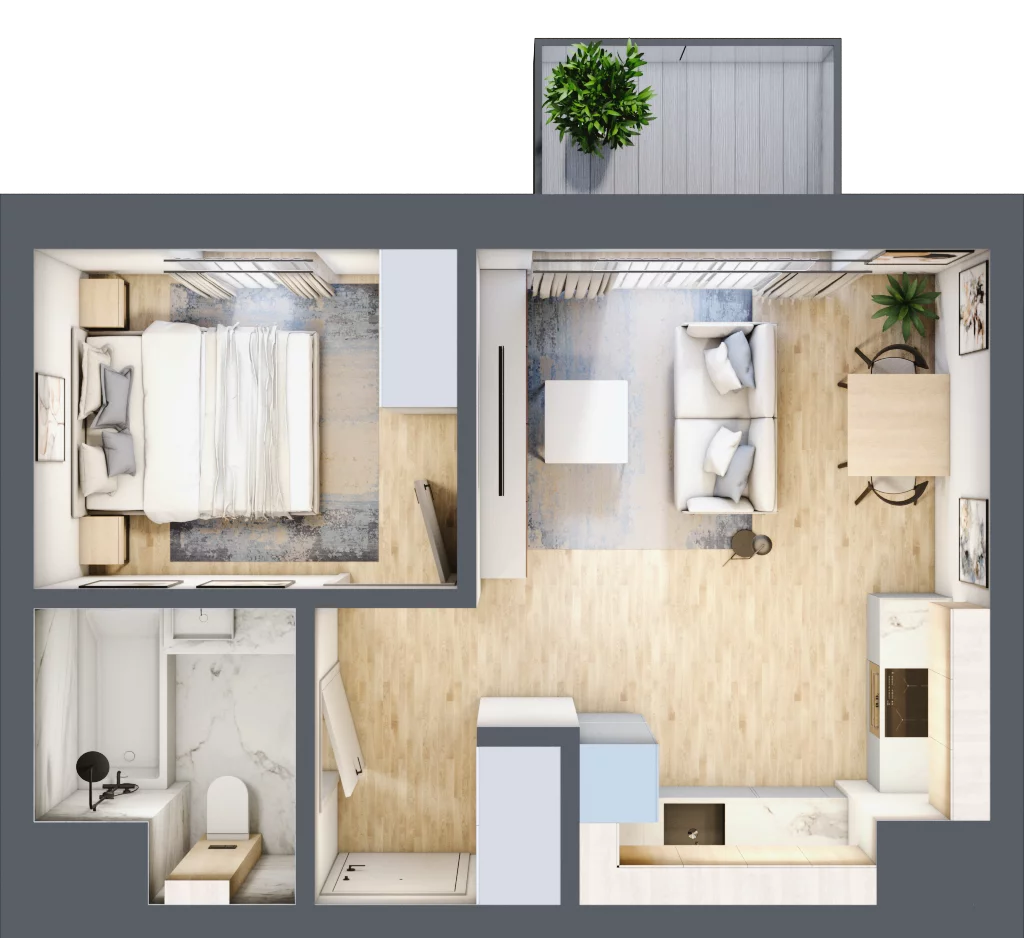 2 pokoje, mieszkanie 33,70 m², piętro 4, oferta nr C.48, Dolna Górna Wilda, Poznań, Wilda, Wilda, ul. Górna Wilda