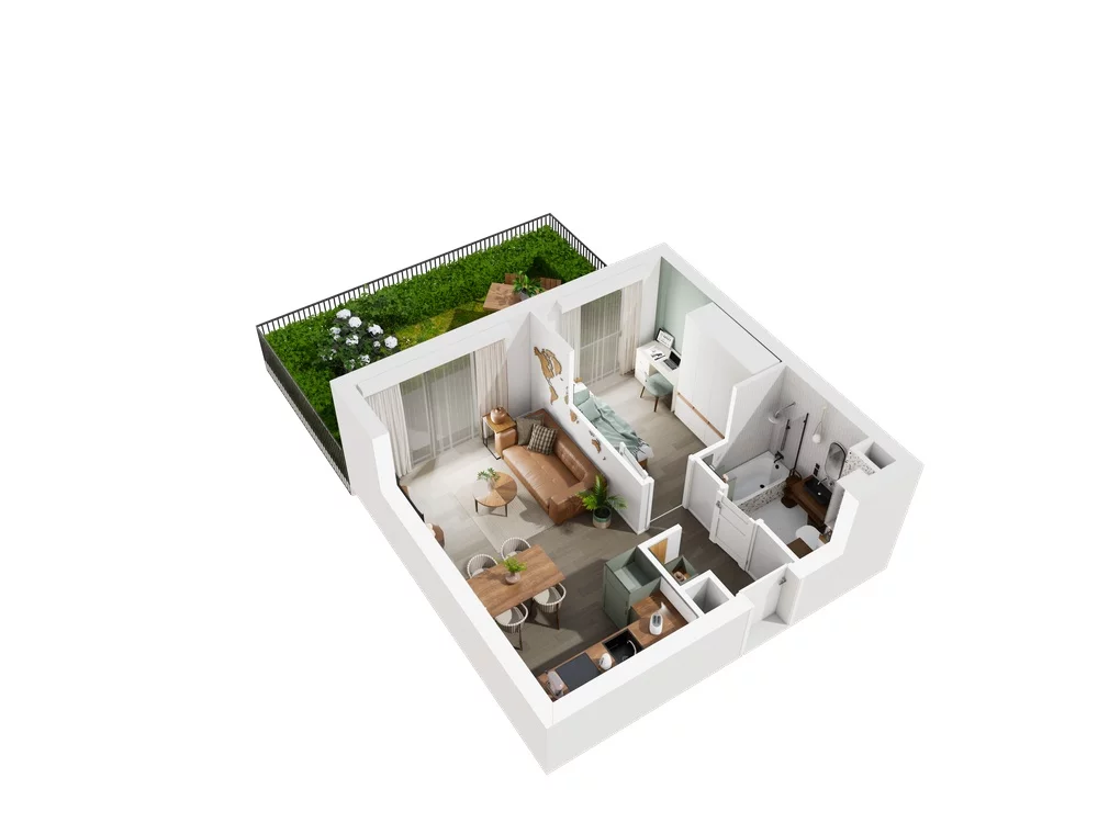 2 pokoje, mieszkanie 36,20 m², parter, oferta nr 6.A.05, Urzeka - budynek 6 , Gdańsk, Jasień, ul. Guderskiego / Czermińskiego
