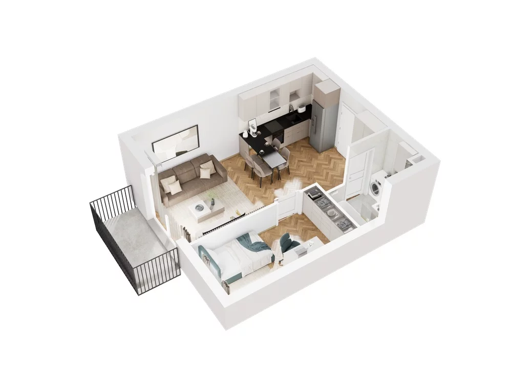 2 pokoje, mieszkanie 36,27 m², piętro 2, oferta nr 9.A.18, Nowe Południe - budynek 9 , Gdańsk, Orunia Górna-Gdańsk Południe, Maćkowy, ul. Starogrodzka / Borkowska