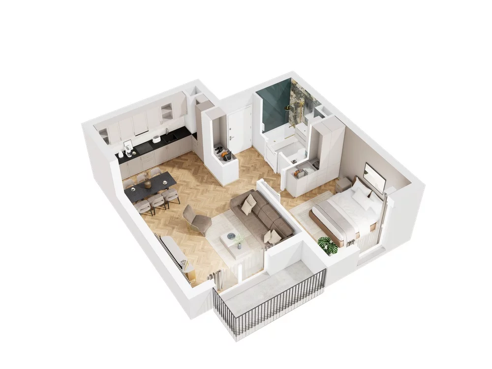 2 pokoje, mieszkanie 45,92 m², piętro 4, oferta nr 9.A.30, Nowe Południe - budynek 9 , Gdańsk, Orunia Górna-Gdańsk Południe, Maćkowy, ul. Starogrodzka / Borkowska
