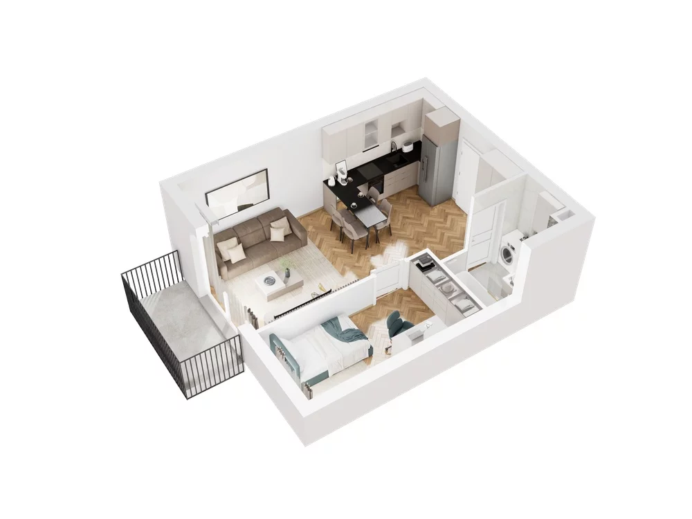 2 pokoje, mieszkanie 36,27 m², piętro 4, oferta nr 9.A.32, Nowe Południe - budynek 9 , Gdańsk, Orunia Górna-Gdańsk Południe, Maćkowy, ul. Starogrodzka / Borkowska