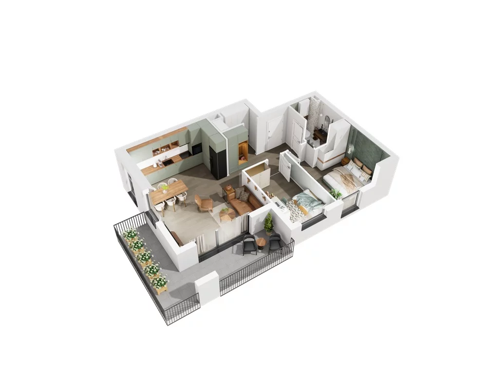 3 pokoje, mieszkanie 66,61 m², piętro 3, oferta nr 6.A.29, Urzeka - budynek 6 , Gdańsk, Jasień, ul. Guderskiego / Czermińskiego