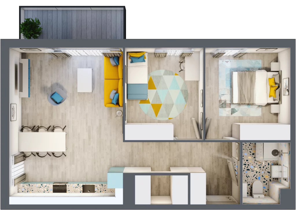 3 pokoje, mieszkanie 63,11 m², piętro 3, oferta nr 4.A.42, Urzeka, Gdańsk, Jasień, ul. Guderskiego / Czermińskiego