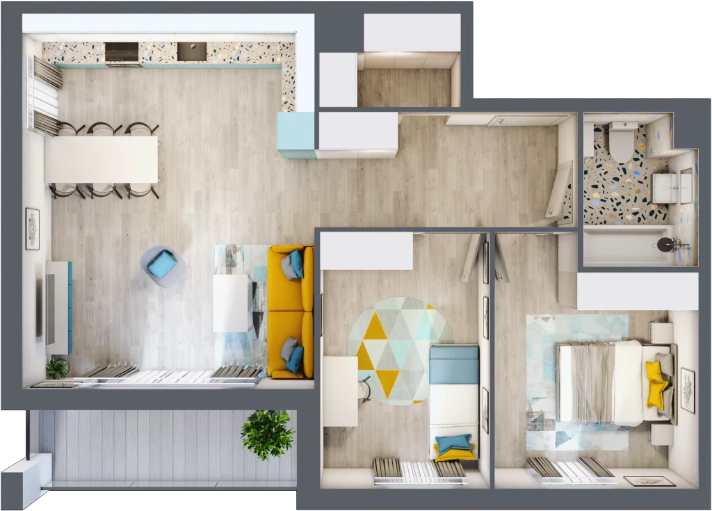 3 pokoje, mieszkanie 66,61 m², piętro 3, oferta nr 4.A.43, Urzeka, Gdańsk, Jasień, ul. Guderskiego / Czermińskiego