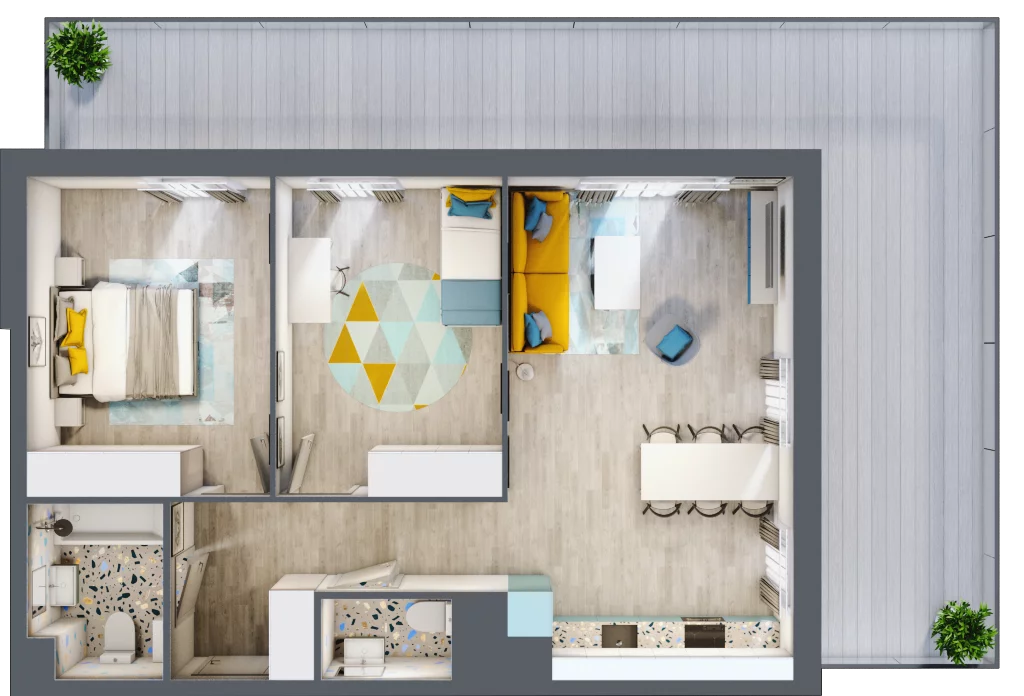 3 pokoje, apartament 66,44 m², piętro 1, oferta nr 4.A.5, Nowe Południe, Gdańsk, Orunia Górna-Gdańsk Południe, Maćkowy, ul. Starogrodzka / Borkowska
