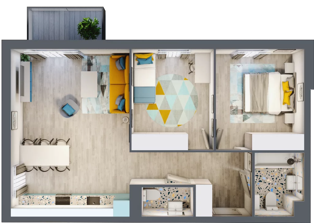 3 pokoje, apartament 65,02 m², piętro 1, oferta nr 5.A.10, Nowe Południe, Gdańsk, Orunia Górna-Gdańsk Południe, Maćkowy, ul. Starogrodzka/ Borkowska