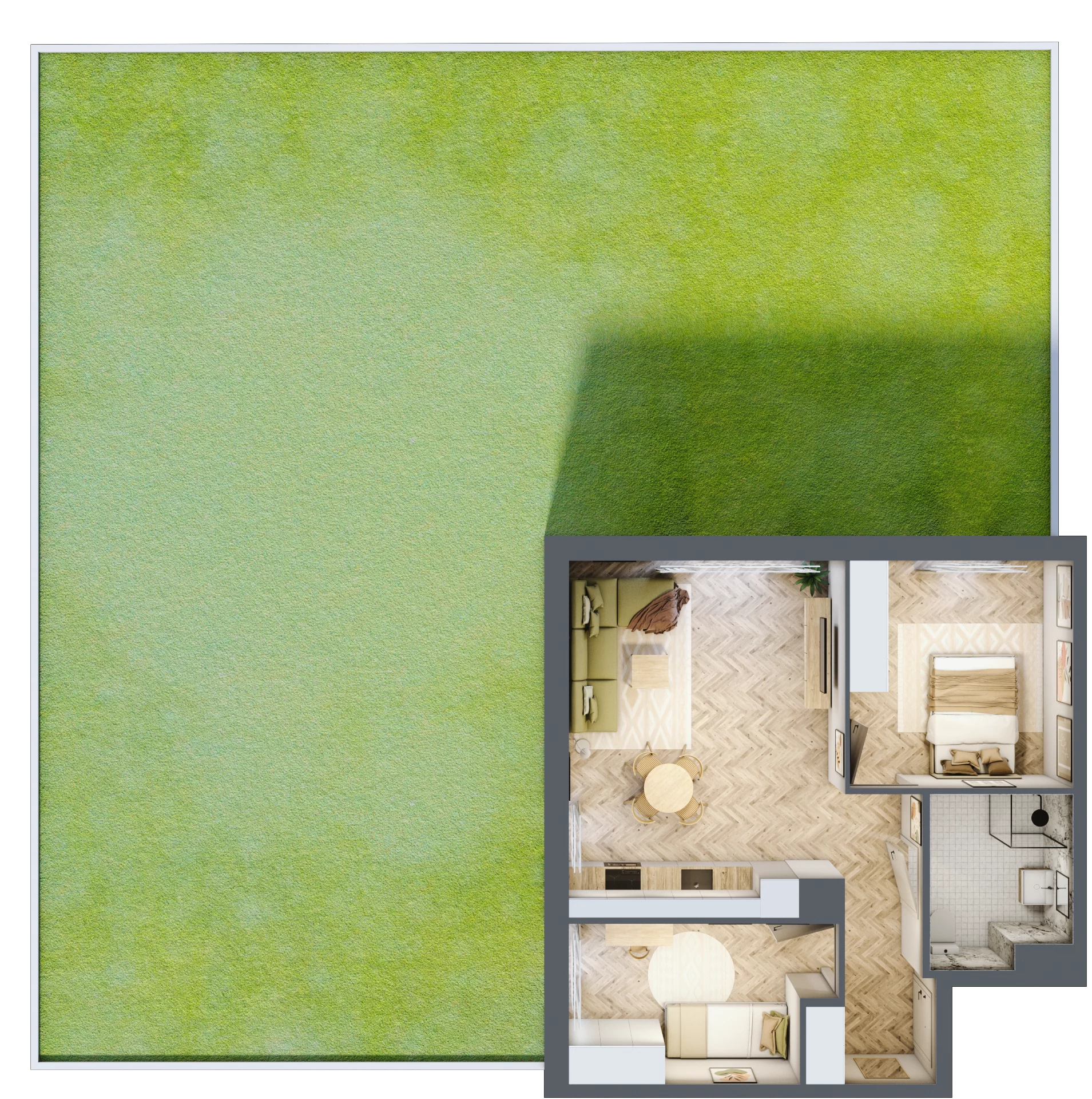 3 pokoje, mieszkanie 57,67 m², parter, oferta nr M.B09, 3 Wymiary Bronowice, Kraków, Prądnik Biały, Bronowice Wielkie, ul. Stelmachów