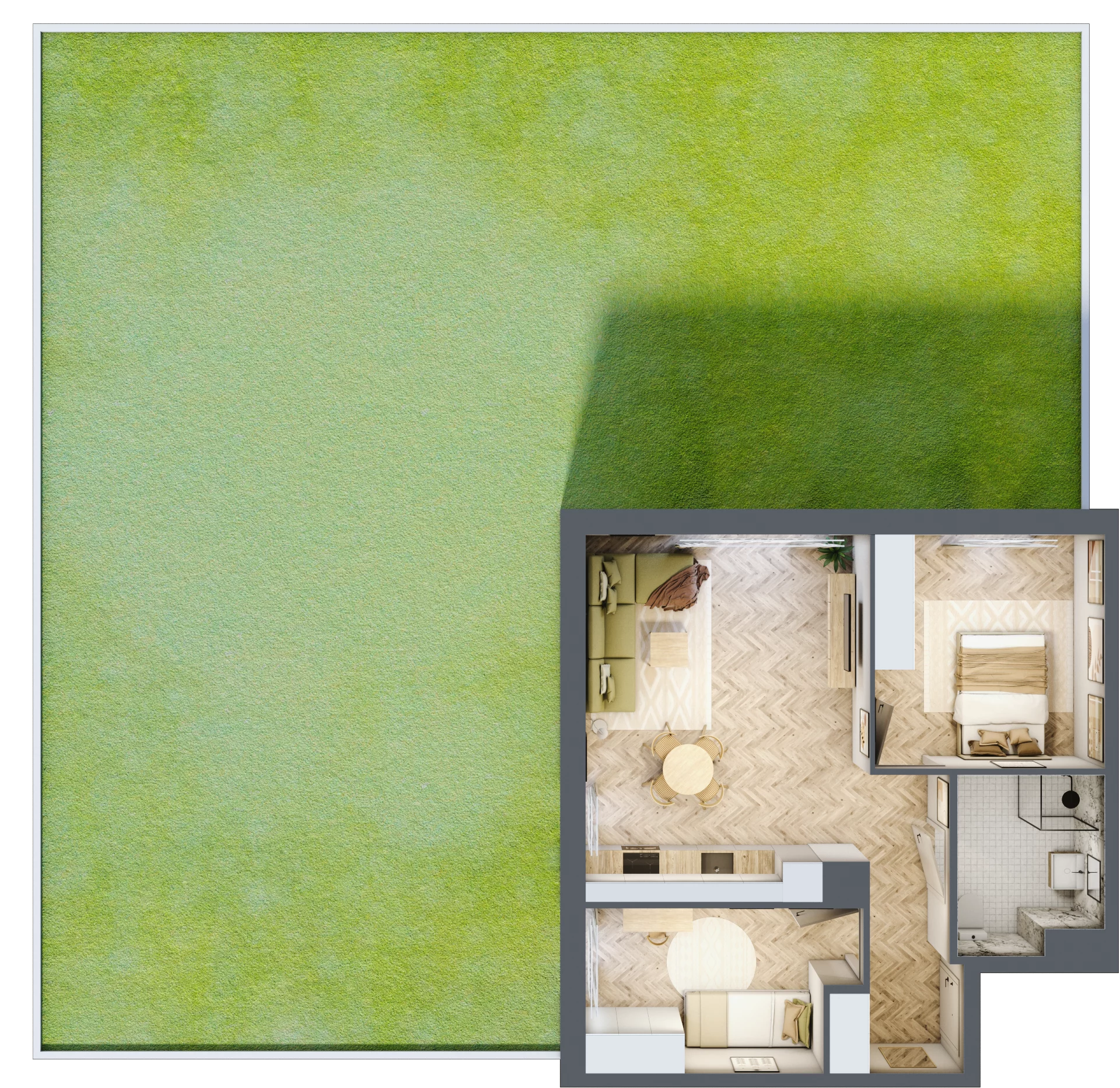 3 pokoje, mieszkanie 57,67 m², parter, oferta nr M.C08, 3 Wymiary Bronowice, Kraków, Prądnik Biały, Bronowice Wielkie, ul. Stelmachów