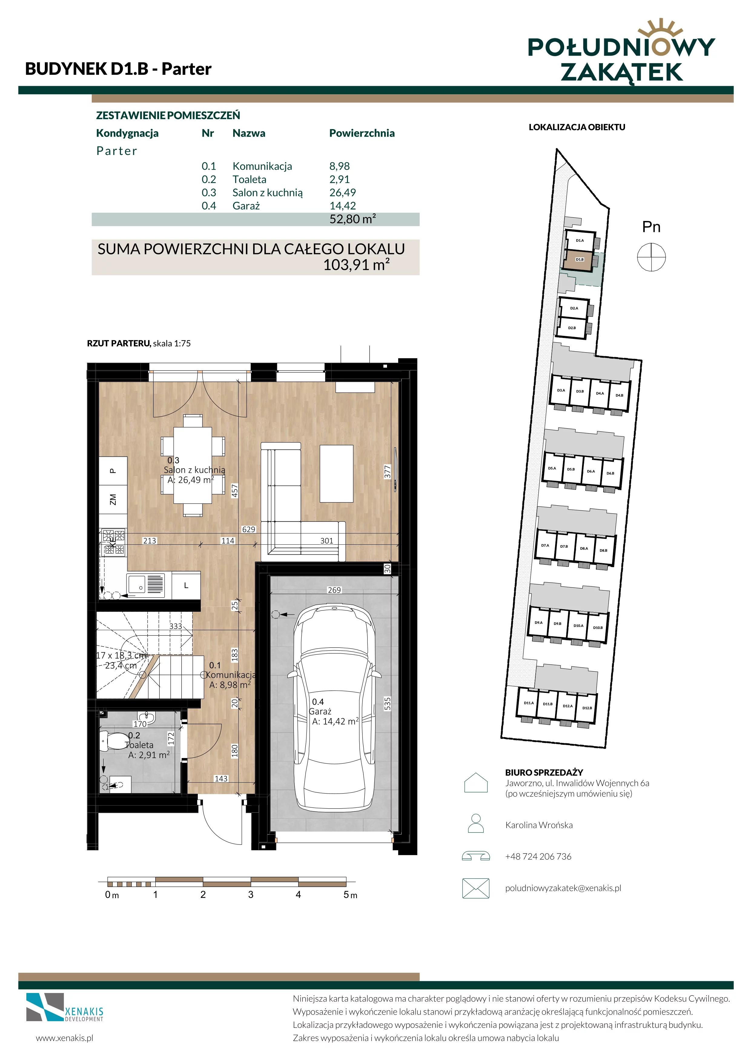 Dom 103,91 m², oferta nr D1.B, Południowy Zakątek, Mysłowice, ul. Białobrzeska