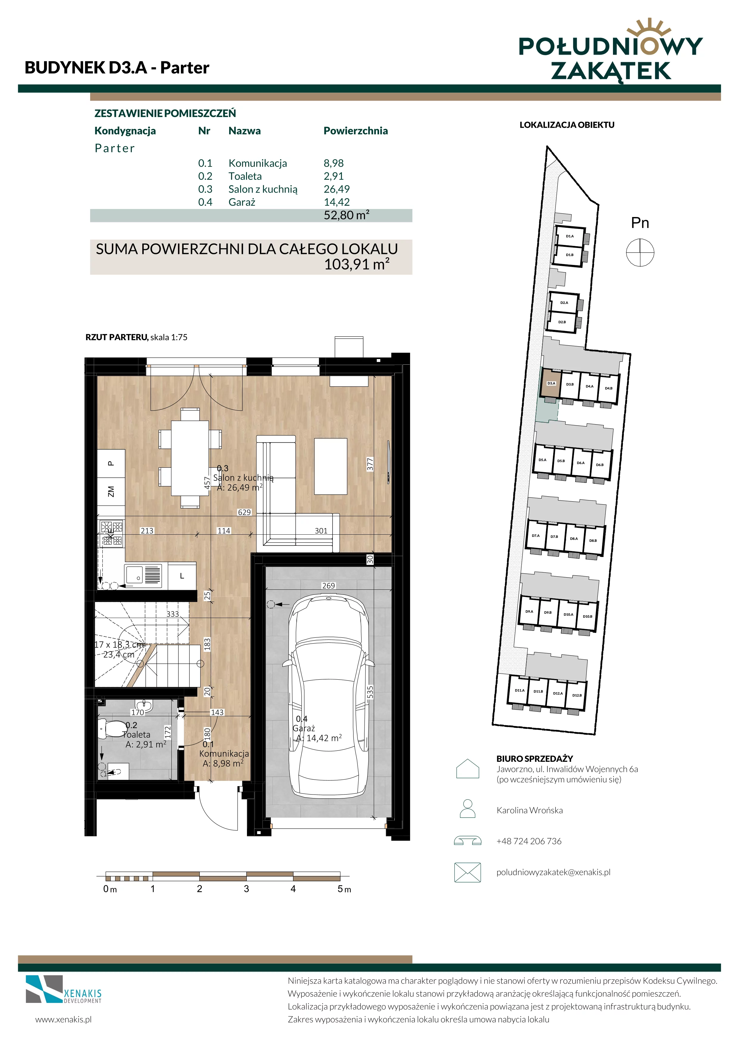 Dom 103,91 m², oferta nr D3.A, Południowy Zakątek, Mysłowice, ul. Białobrzeska
