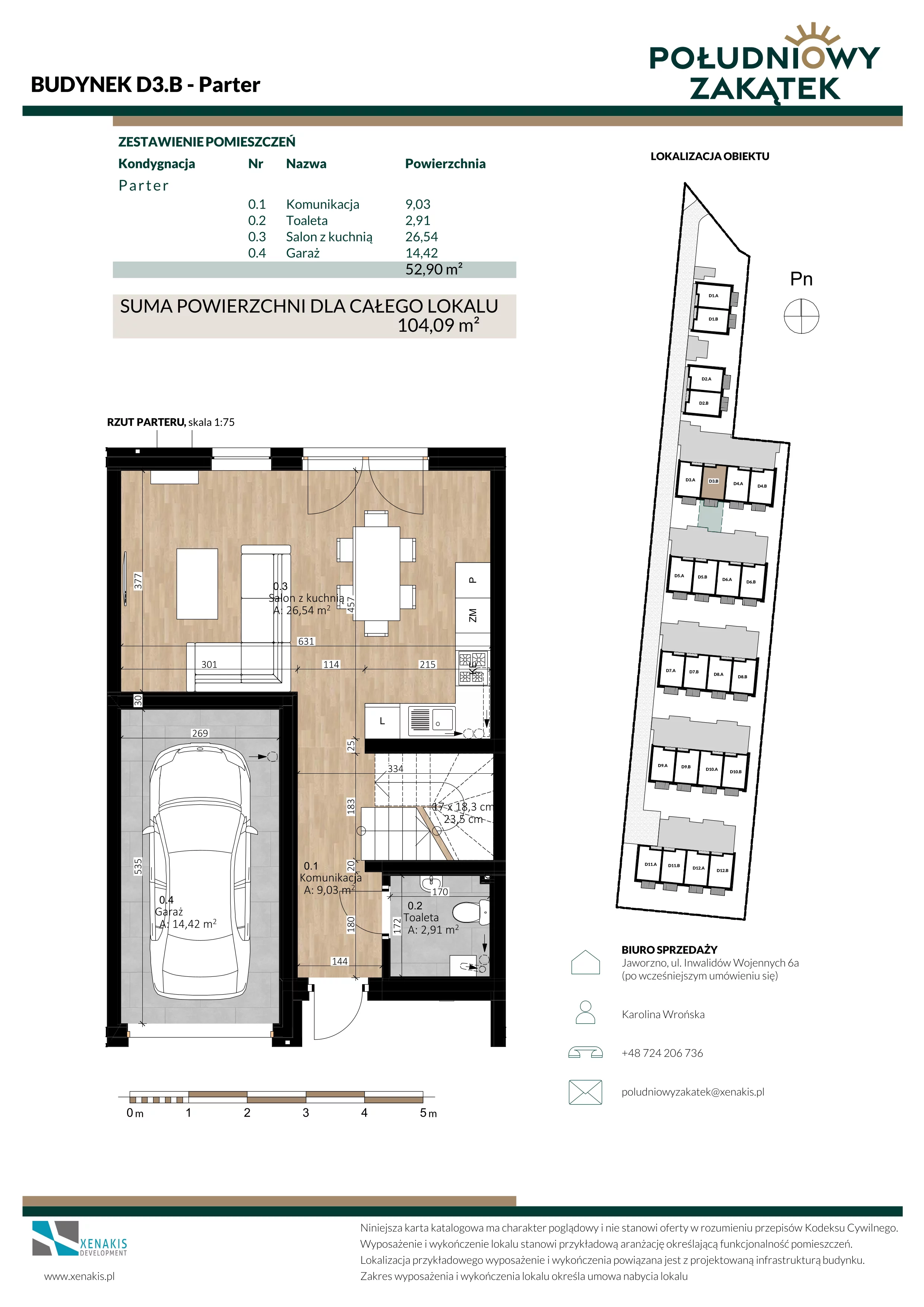 Dom 104,09 m², oferta nr D3.B, Południowy Zakątek, Mysłowice, ul. Białobrzeska