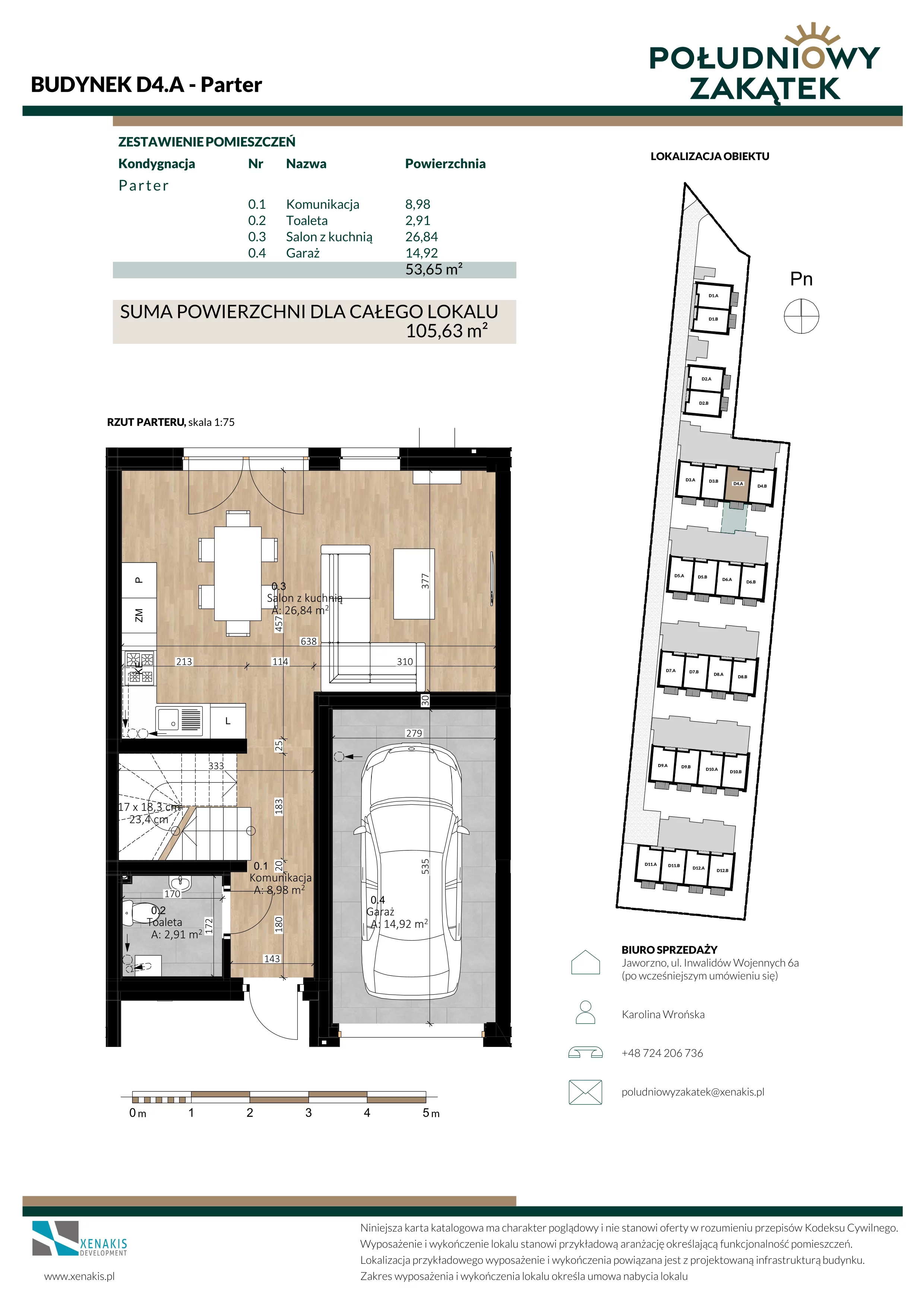 Dom 105,63 m², oferta nr D4.A, Południowy Zakątek, Mysłowice, ul. Białobrzeska
