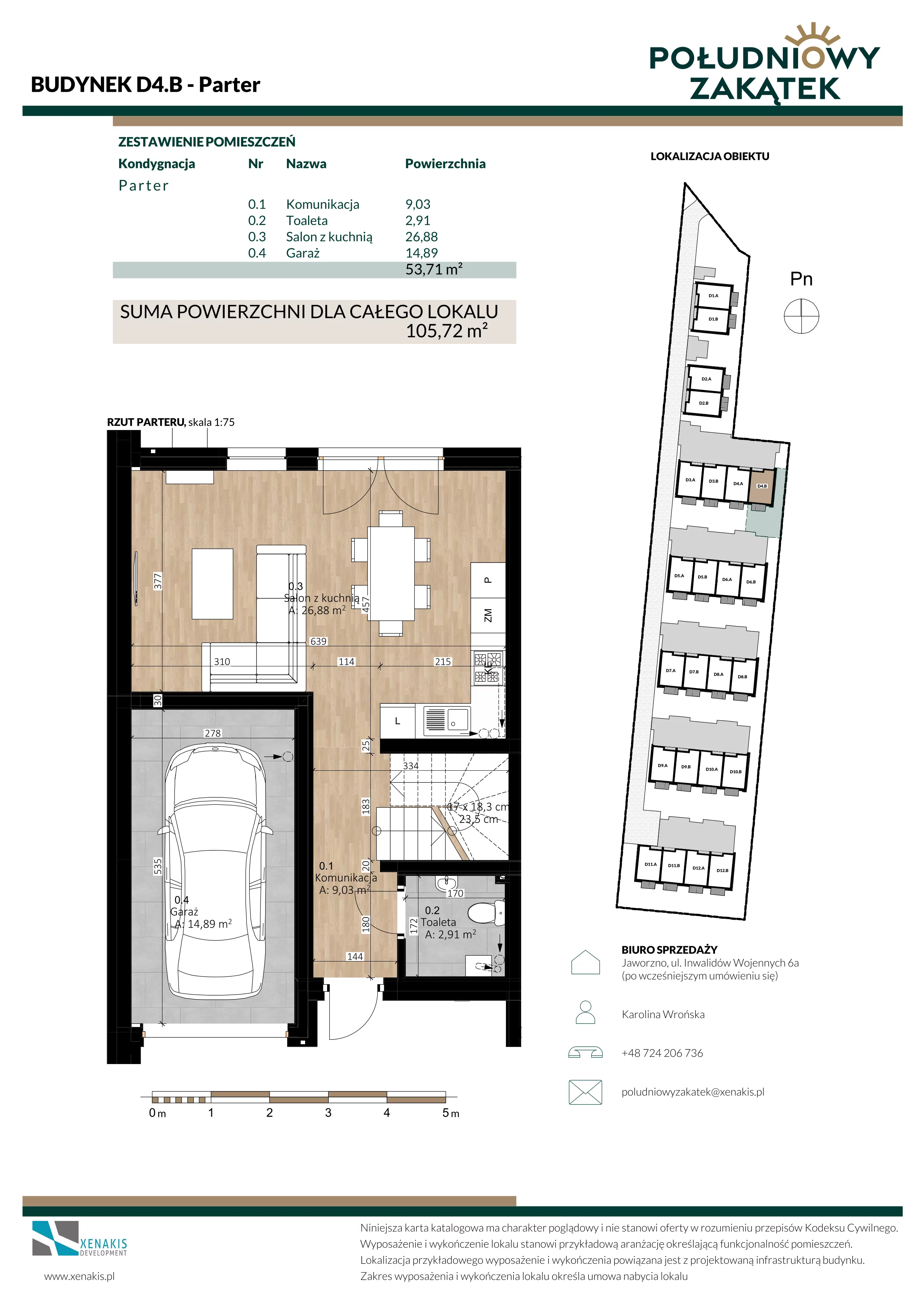 Dom 105,72 m², oferta nr D4.B, Południowy Zakątek, Mysłowice, ul. Białobrzeska