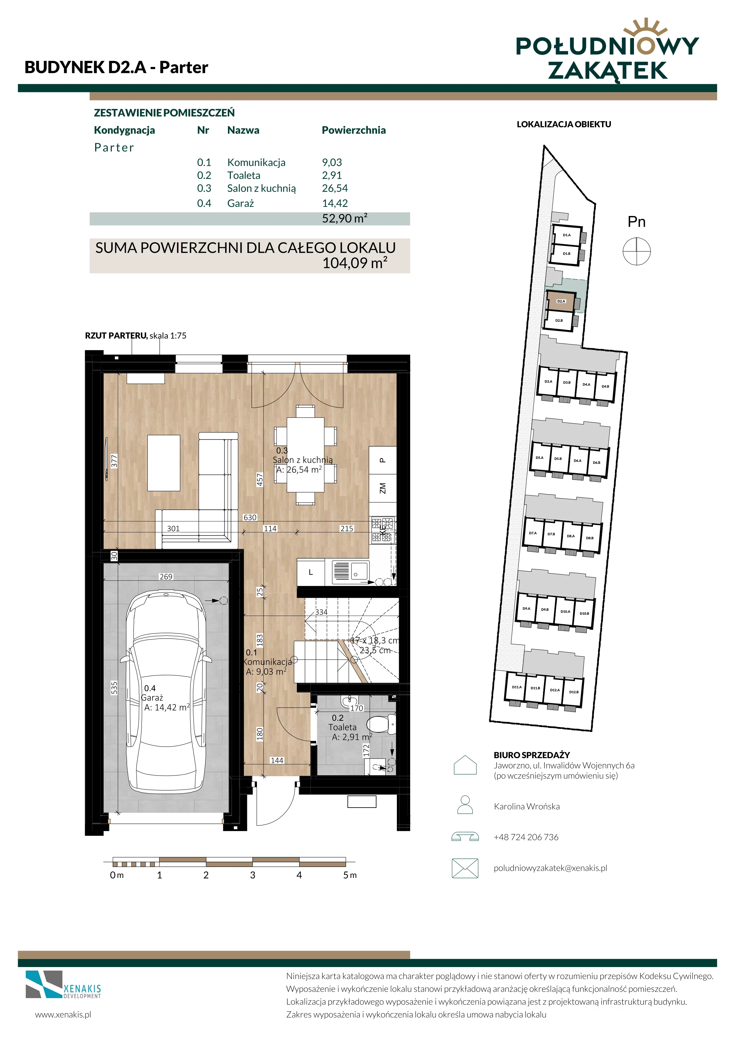 Dom 104,09 m², oferta nr D2.A, Południowy Zakątek, Mysłowice, ul. Białobrzeska