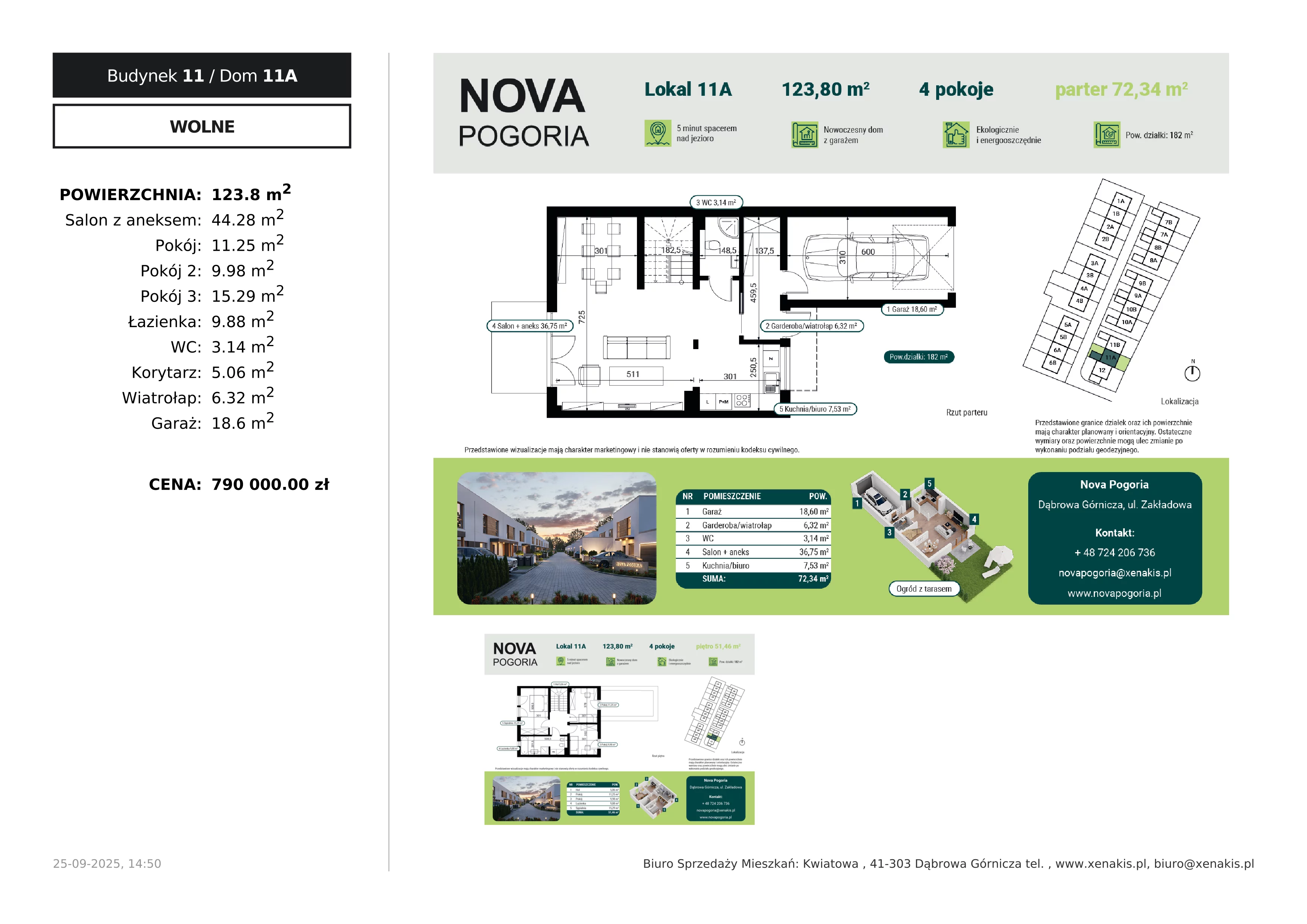 Dom 123,80 m², oferta nr 11A, Nova Pogoria II, Dąbrowa Górnicza, ul. Zakładowa