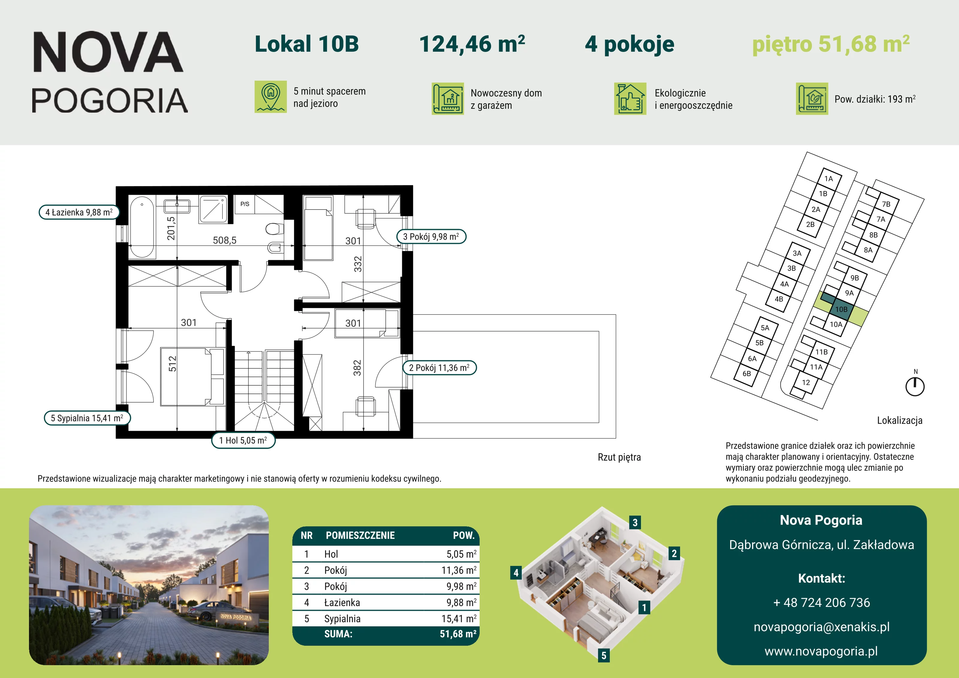Dom 124,46 m², oferta nr 10B, Nova Pogoria II, Dąbrowa Górnicza, ul. Zakładowa
