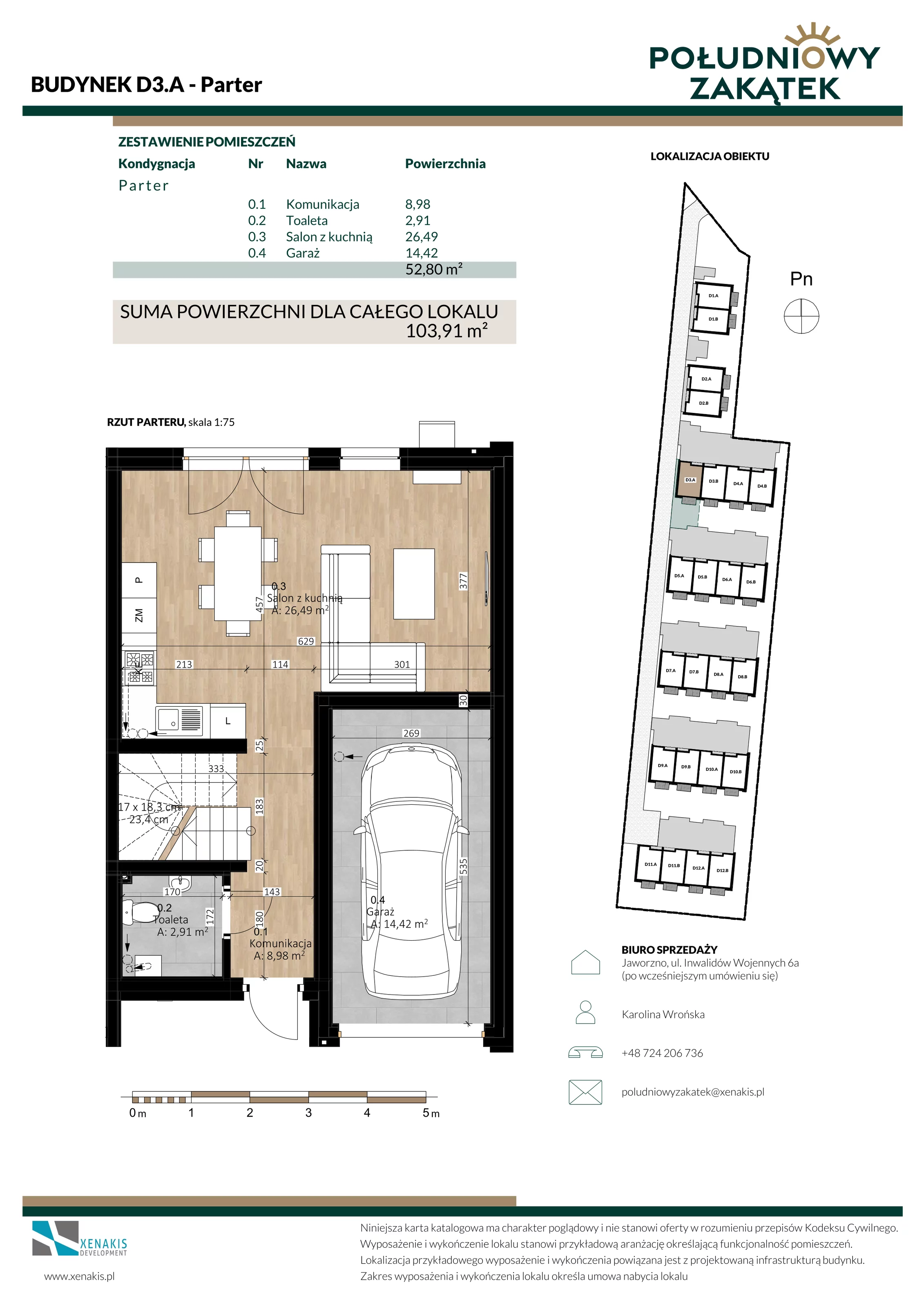 Dom 103,91 m², oferta nr D3.A, Południowy Zakątek, Mysłowice, ul. Białobrzeska