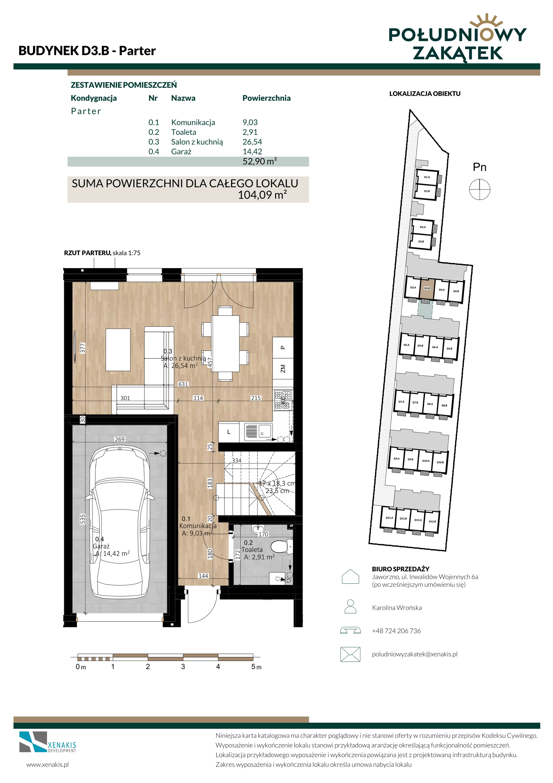 Dom 104,09 m², oferta nr D3.B, Południowy Zakątek, Mysłowice, ul. Białobrzeska
