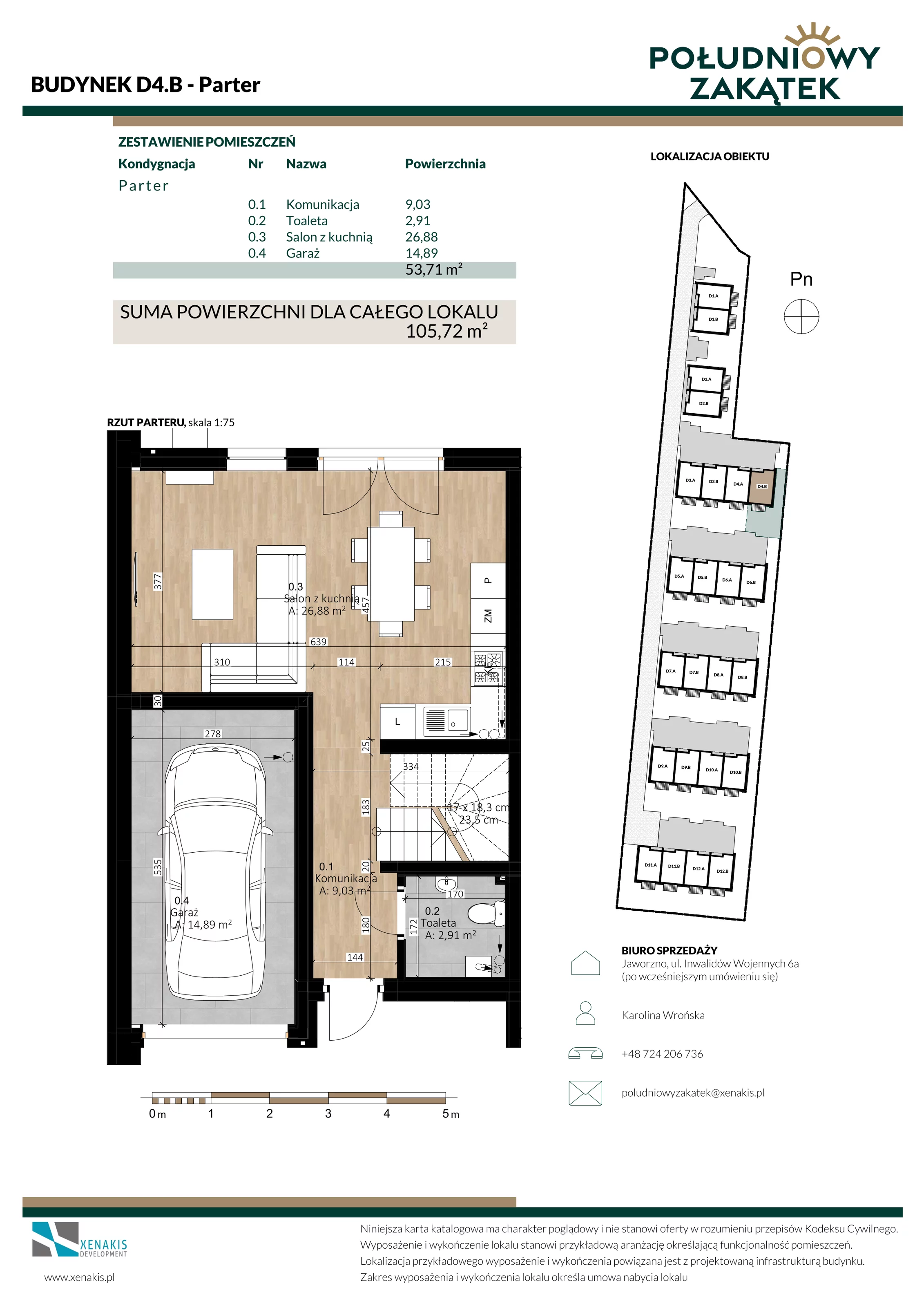 Dom 105,72 m², oferta nr D4.B, Południowy Zakątek, Mysłowice, ul. Białobrzeska