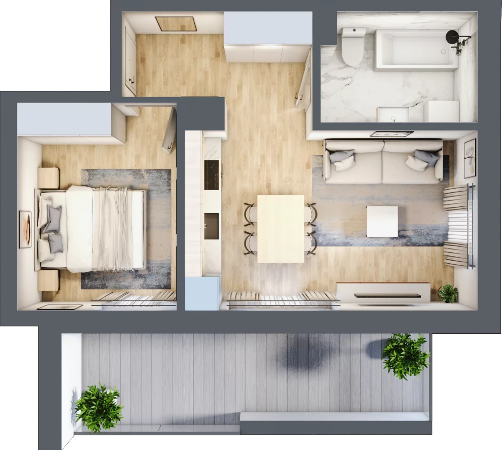 2 pokoje, mieszkanie 38,39 m², piętro 1, oferta nr 123C/28, Ostródzka 123, Warszawa, Białołęka, Brzeziny, ul. Ostródzka 123
