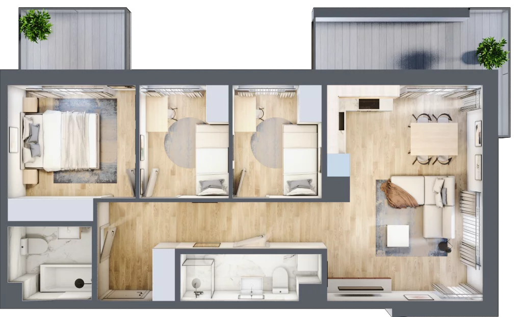 4 pokoje, mieszkanie 65,95 m², piętro 1, oferta nr 123C/27, Ostródzka 123, Warszawa, Białołęka, Brzeziny, ul. Ostródzka 123