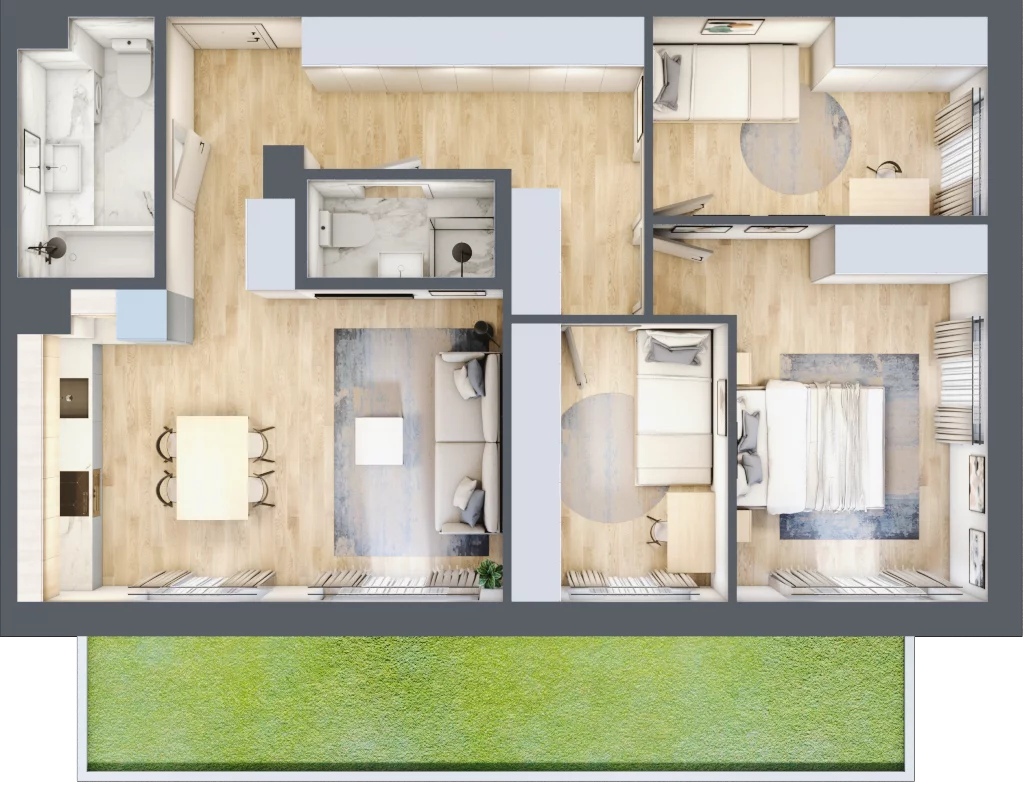 4 pokoje, mieszkanie 75,18 m², parter, oferta nr 123C/6, Ostródzka 123, Warszawa, Białołęka, Brzeziny, ul. Ostródzka 123