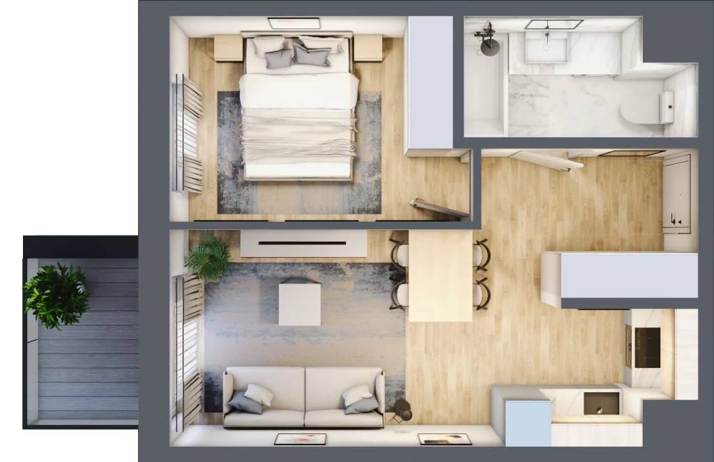 2 pokoje, mieszkanie 36,80 m², piętro 3, oferta nr 123 D/48, Ostródzka 123, Warszawa, Białołęka, Brzeziny, ul. Ostródzka 123
