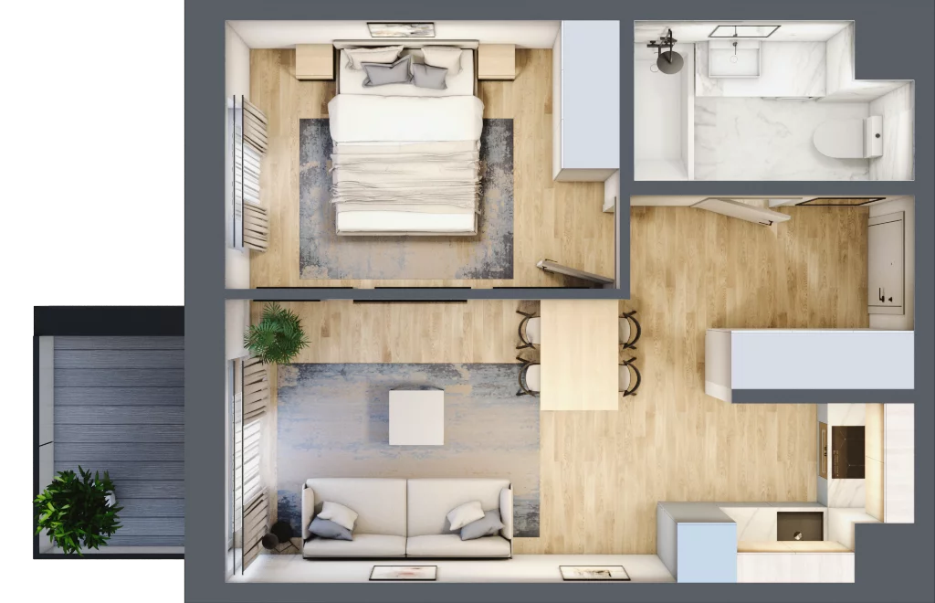 2 pokoje, mieszkanie 37,05 m², piętro 2, oferta nr 123/24, Ostródzka 123 - Etap II, Warszawa, Białołęka, Brzeziny, ul. Ostródzka 123