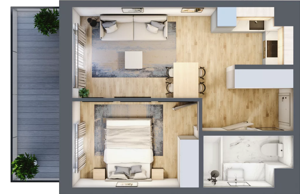2 pokoje, mieszkanie 37,05 m², piętro 1, oferta nr 123/10, Ostródzka 123 - Etap II, Warszawa, Białołęka, Brzeziny, ul. Ostródzka 123