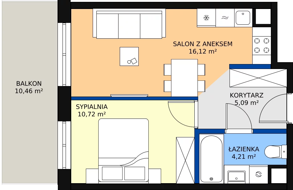 Zalety mieszkania 36.14 m², 123/7