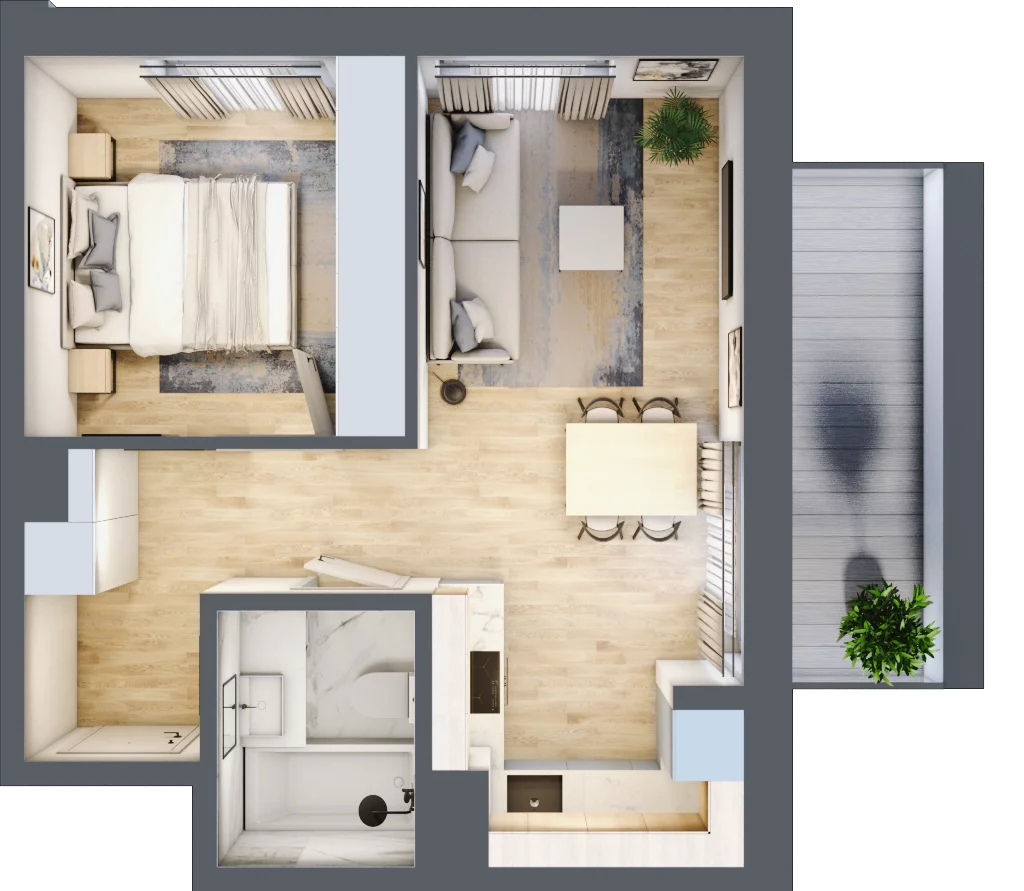 2 pokoje, mieszkanie 38,10 m², piętro 1, oferta nr 123 A/A-15, Ostródzka 123 - Etap II, Warszawa, Białołęka, Brzeziny, ul. Ostródzka 123