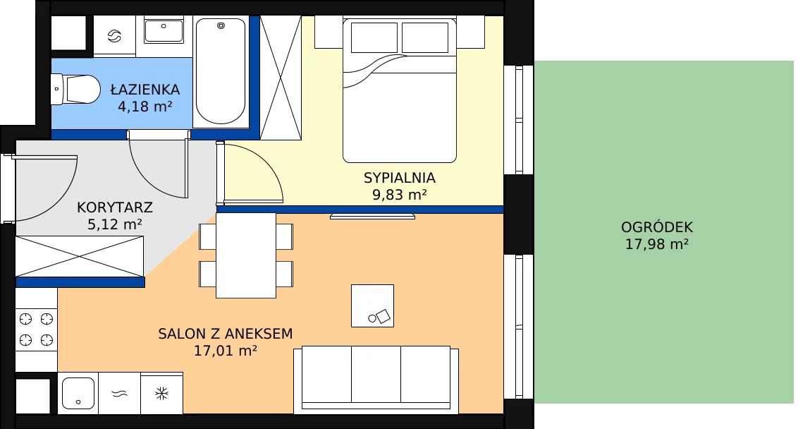 Zalety mieszkania 36.14 m², 123 A/A-4