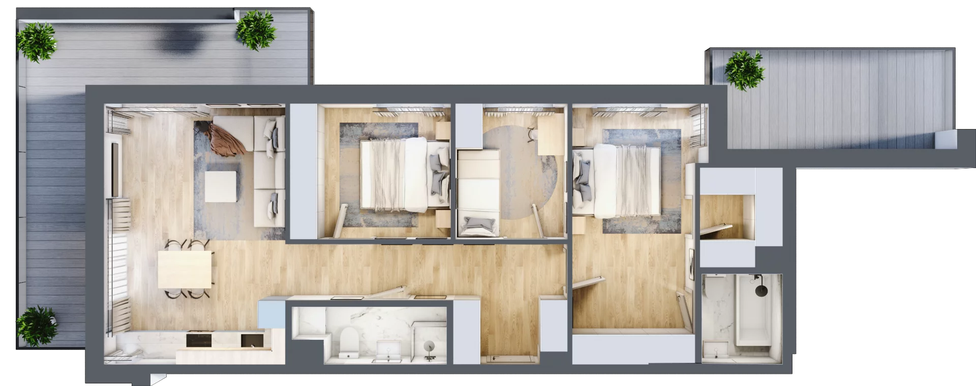 4 pokoje, mieszkanie 77,25 m², piętro 2, oferta nr 123 A/A-43, Ostródzka 123 - Etap II, Warszawa, Białołęka, Brzeziny, ul. Ostródzka 123