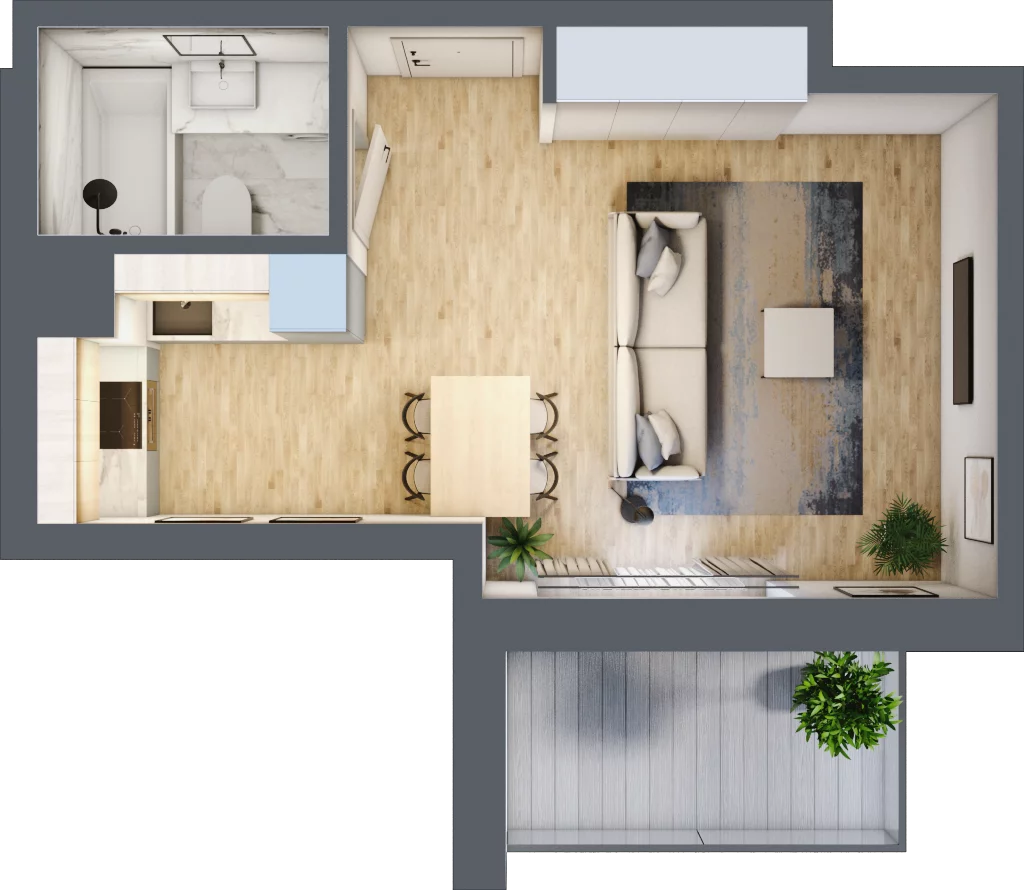 1 pokój, mieszkanie 29,49 m², piętro 2, oferta nr 123 A/A-31, Ostródzka 123 - Etap II, Warszawa, Białołęka, Brzeziny, ul. Ostródzka 123