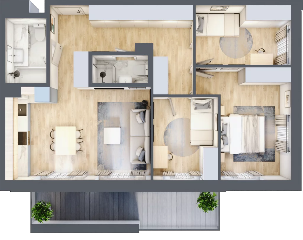4 pokoje, mieszkanie 73,51 m², piętro 1, oferta nr 123 A/A-22, Ostródzka 123 - Etap II, Warszawa, Białołęka, Brzeziny, ul. Ostródzka 123