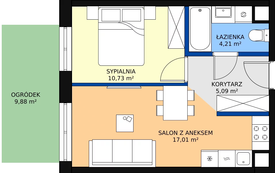 Zalety mieszkania 37.04 m², 123 A/A-9