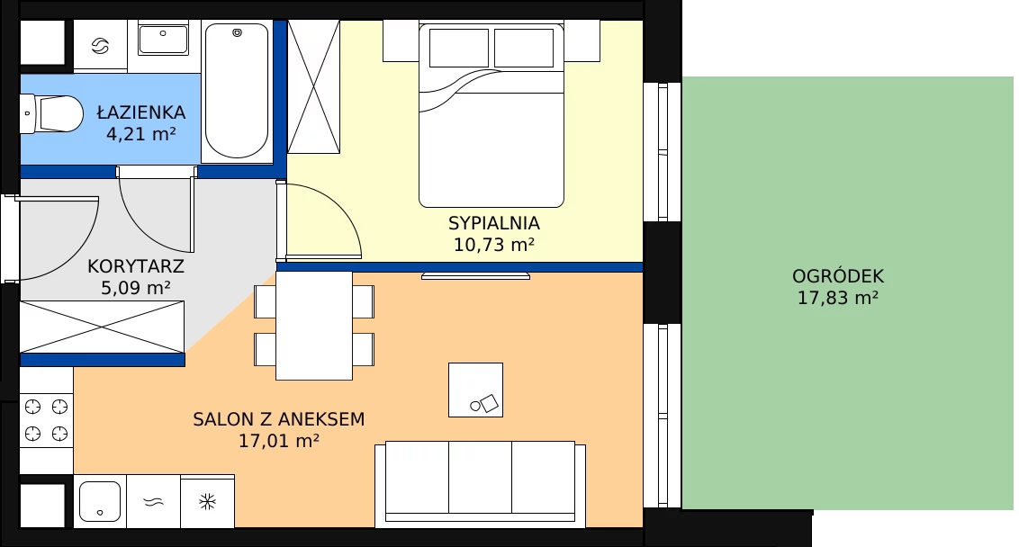Zalety mieszkania 37.04 m², 123 A/A-5