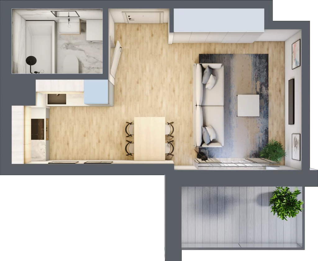 1 pokój, mieszkanie 27,02 m², piętro 2, oferta nr 123 B/B-32, Ostródzka 123 - Etap II, Warszawa, Białołęka, Brzeziny, ul. Ostródzka 123