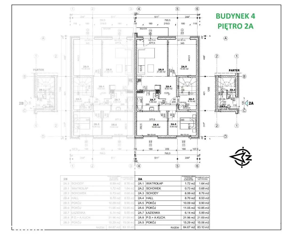 Apartament 83,08 m², piętro 1, oferta nr 4/2A, Zaciszne Osiedle - apartamenty, Czeladź, ul. Pusta