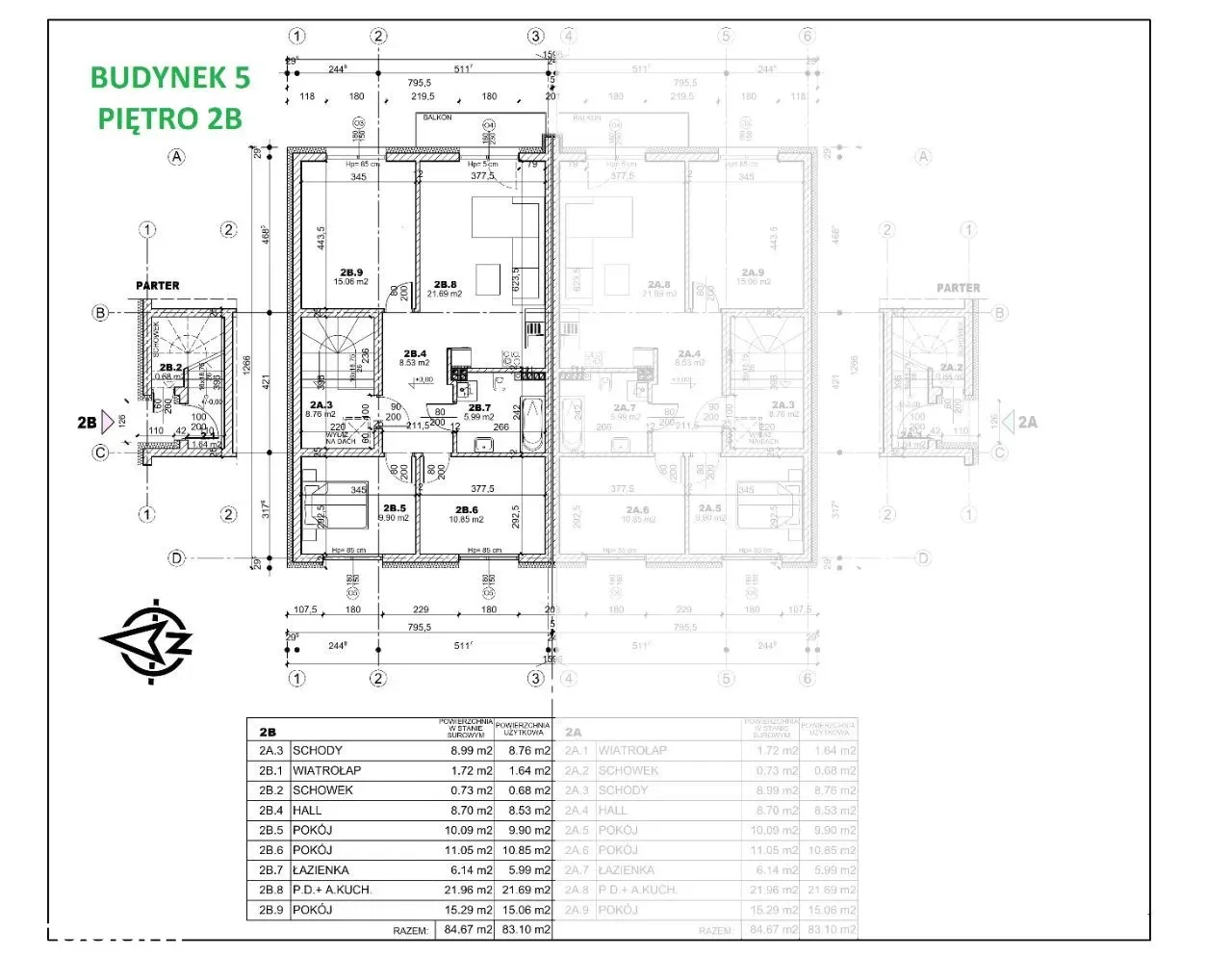 Apartament 83,08 m², piętro 1, oferta nr 5/2B, Zaciszne Osiedle - apartamenty, Czeladź, ul. Pusta