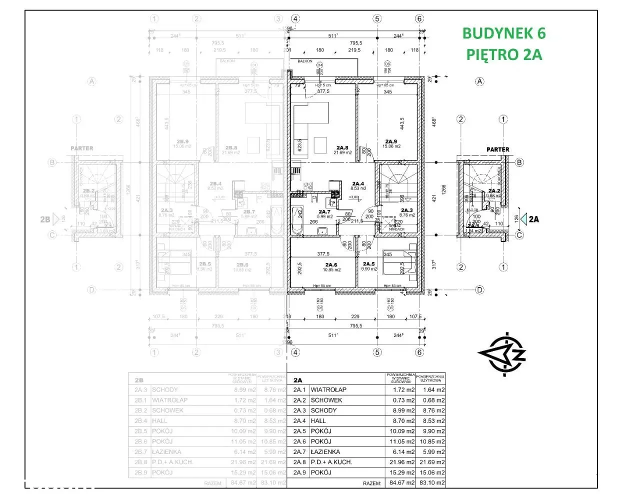 Apartament 83,08 m², piętro 1, oferta nr 6/2A, Zaciszne Osiedle - apartamenty, Czeladź, ul. Pusta