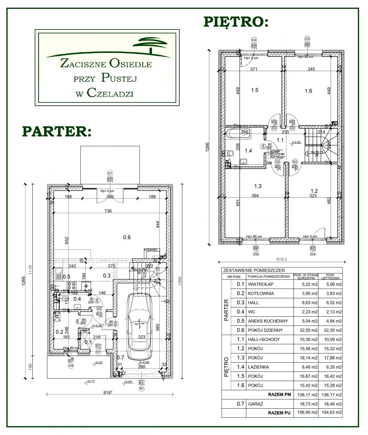 Dom 159,42 m², oferta nr 2, Zaciszne Osiedle, Czeladź, ul. Pusta