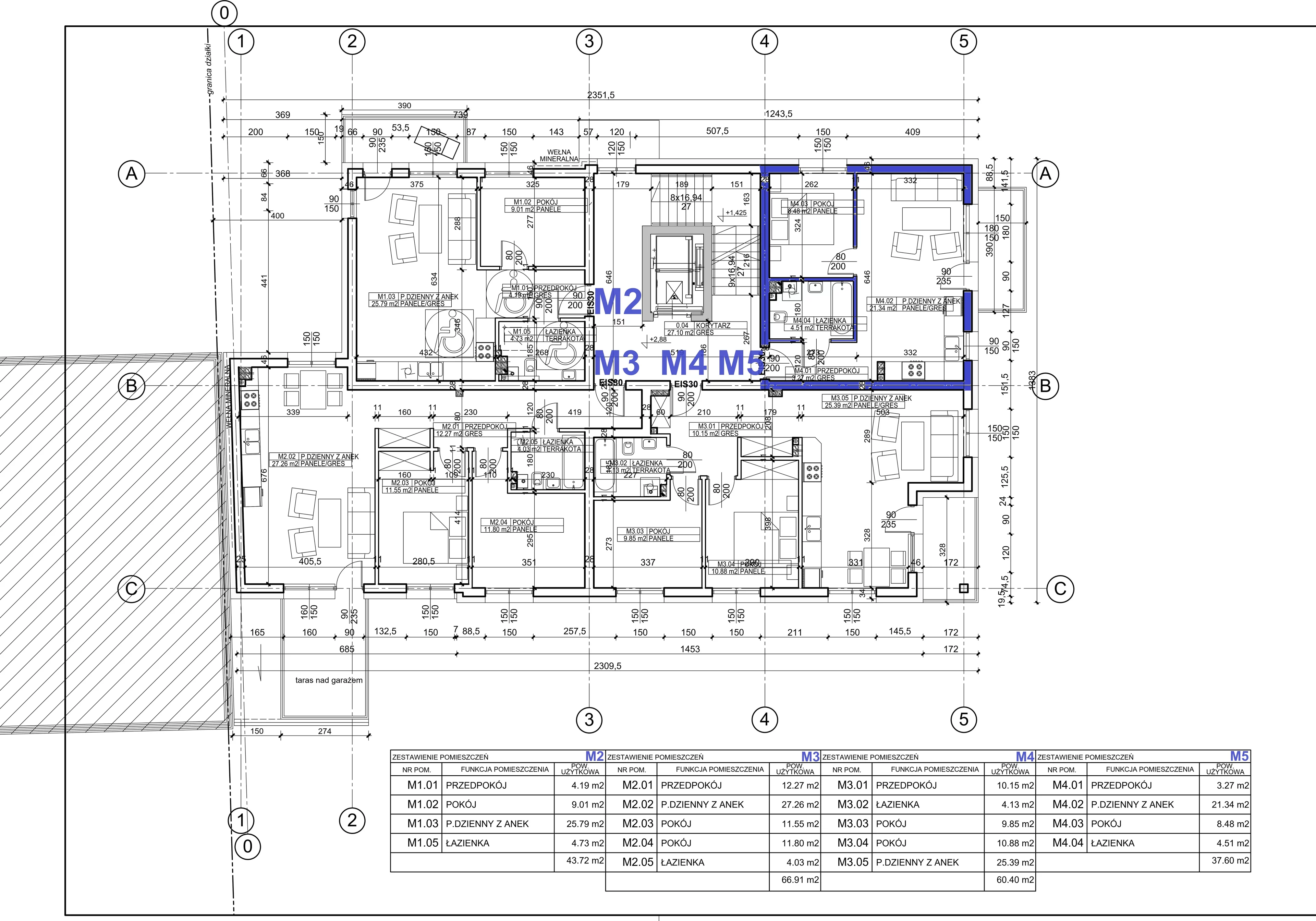 Apartament 37,60 m², piętro 1, oferta nr M5, Boskie Apartamenty na Kaplicznej, Sosnowiec, Milowice, ul. Kapliczna 3