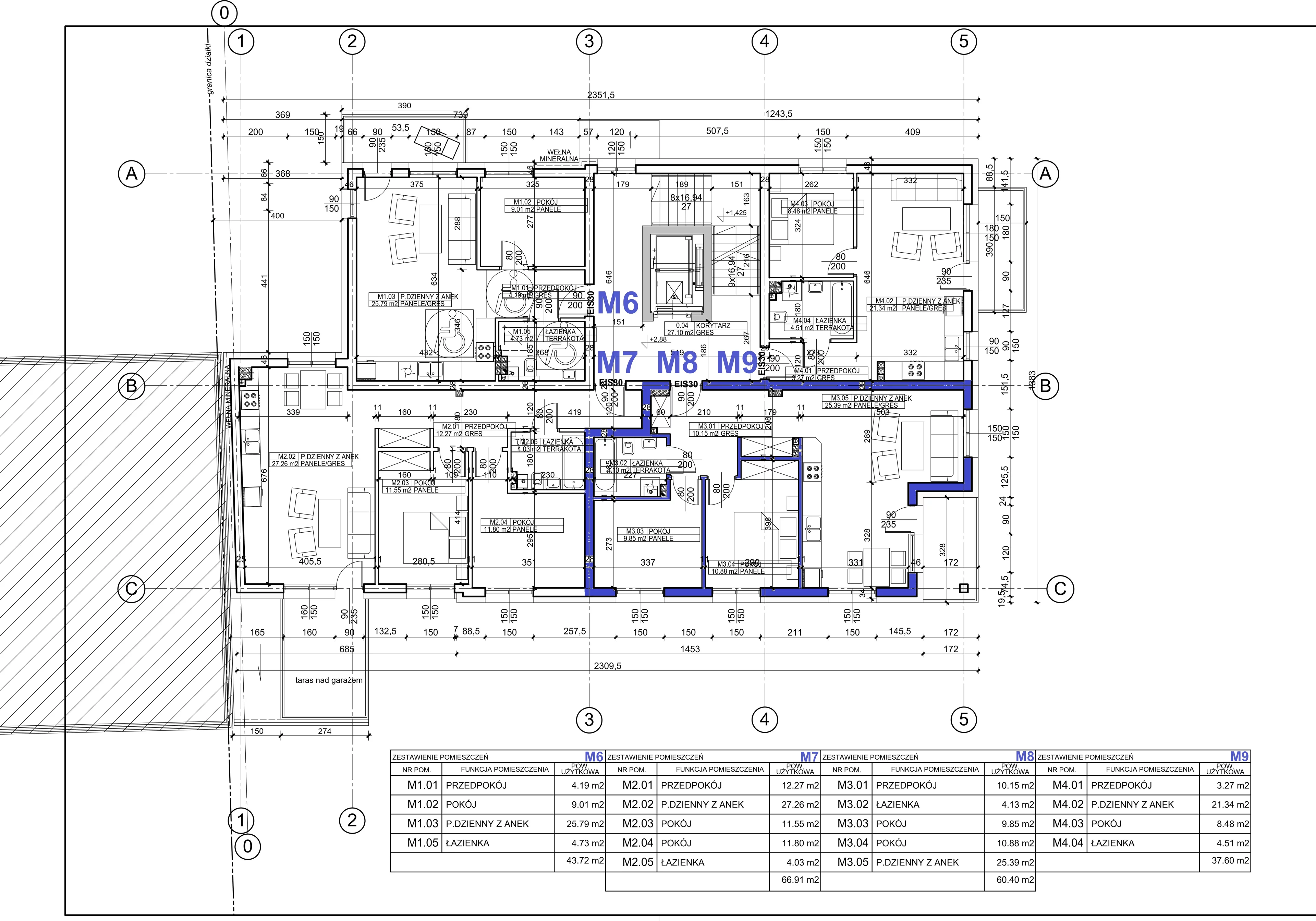 Apartament 60,40 m², piętro 2, oferta nr M8, Boskie Apartamenty na Kaplicznej, Sosnowiec, Milowice, ul. Kapliczna 3