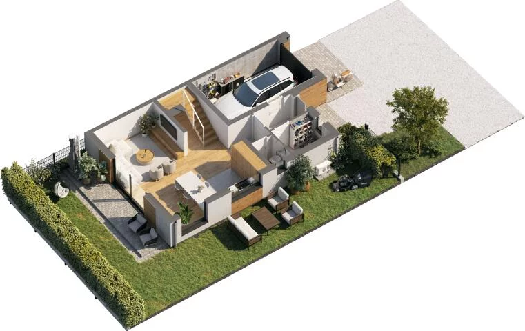 Dom 131,85 m², oferta nr , 2233, Łomża, Migdałowa